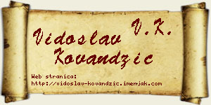 Vidoslav Kovandžić vizit kartica